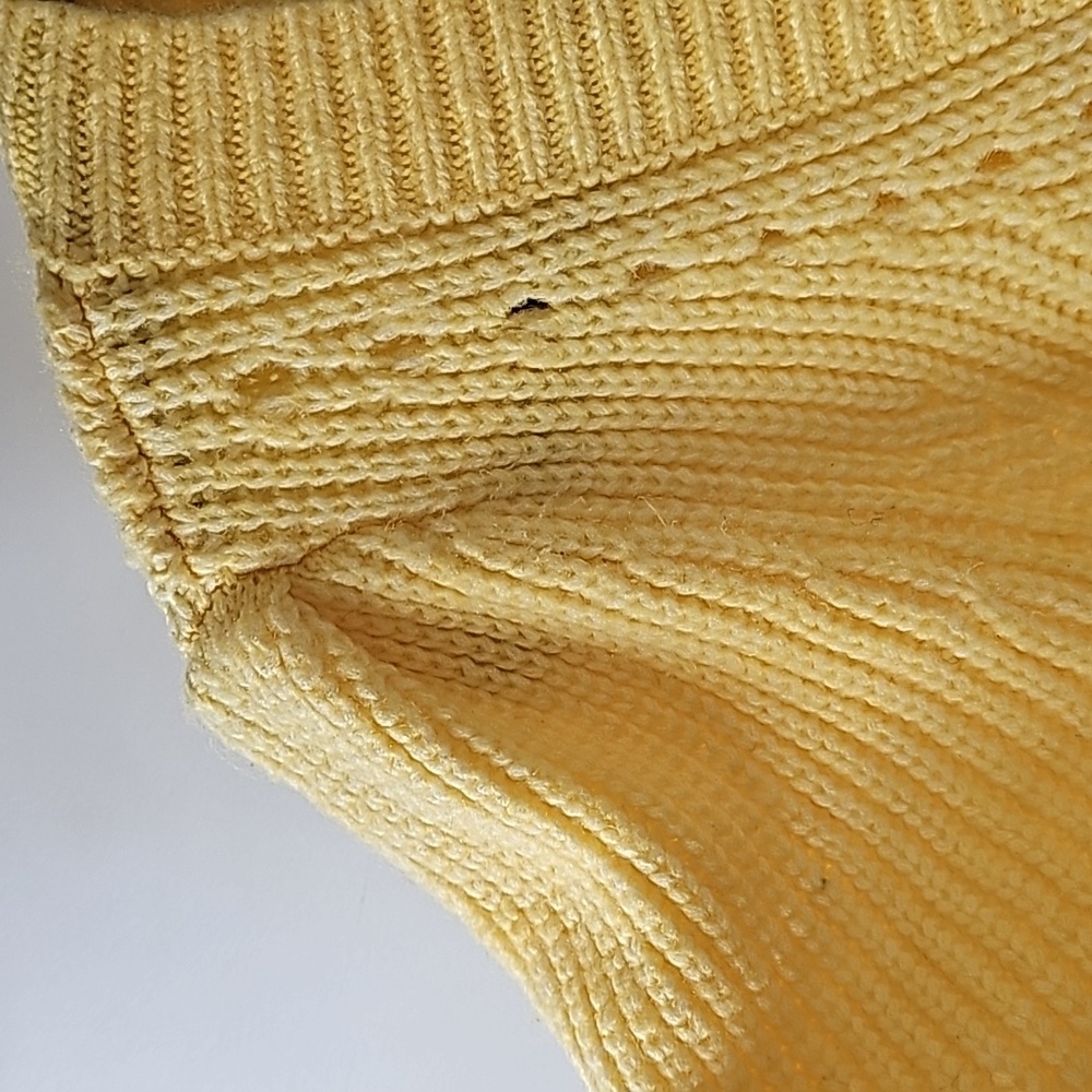Yellow V-Neck Button Cardigan Sweater - Picture 6 of 16
